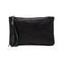 Borsa a tracolla in pelle martellata colore nero P Essentials, Brand, SKU b513000121, Immagine 0